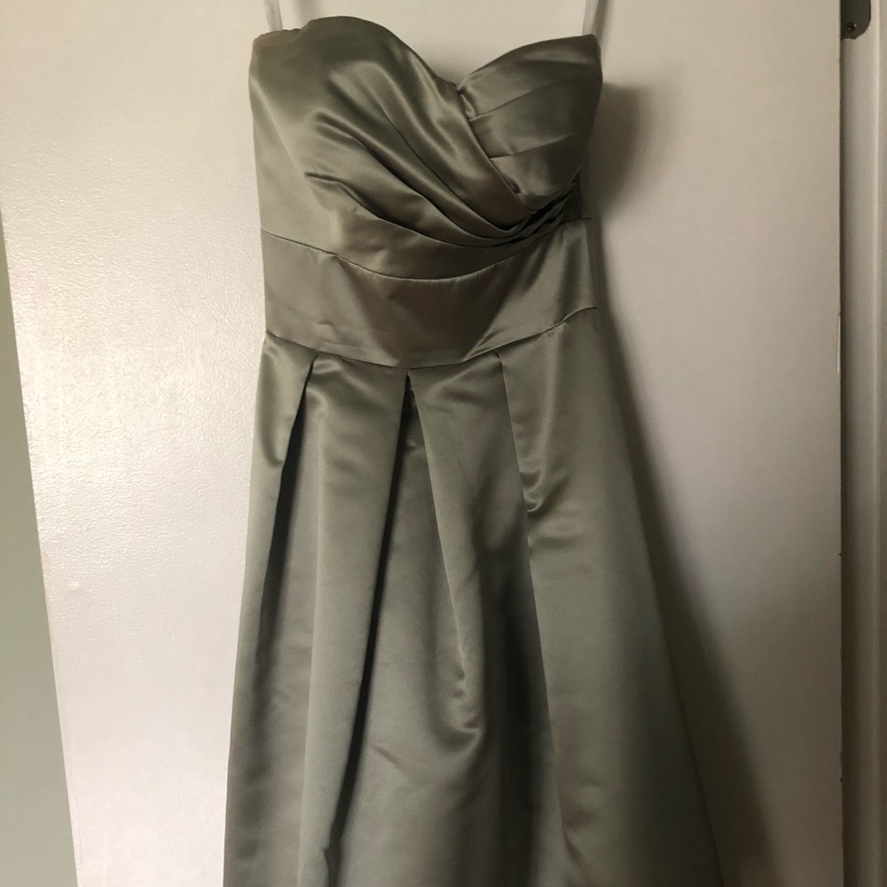 Olive bridesmaid/formal dress.